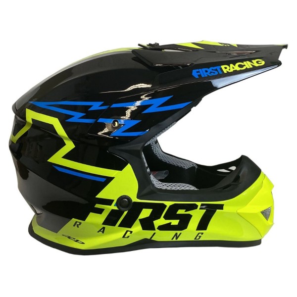 Casco MTB First Racing K2 Lightning Bolt Junior Negro / Amarillo / Azul FIRST RACING - 3