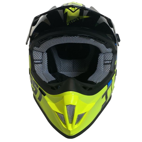 Casco MTB First Racing K2 Lightning Bolt Nero / Giallo / Blu FIRST RACING - 1