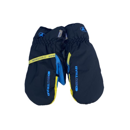 Skitrab Light Wool Cabrio Ski Mittens Negro / Azul / Amarillo  - 1