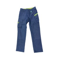 Pantalon Quechua Denim Junior Bleu  Jaune