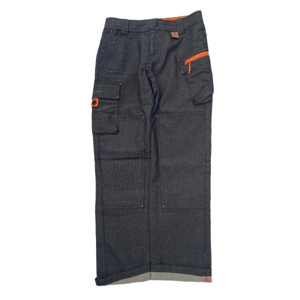 Pantalon Quechua Denim Junior Bleu / Jaune