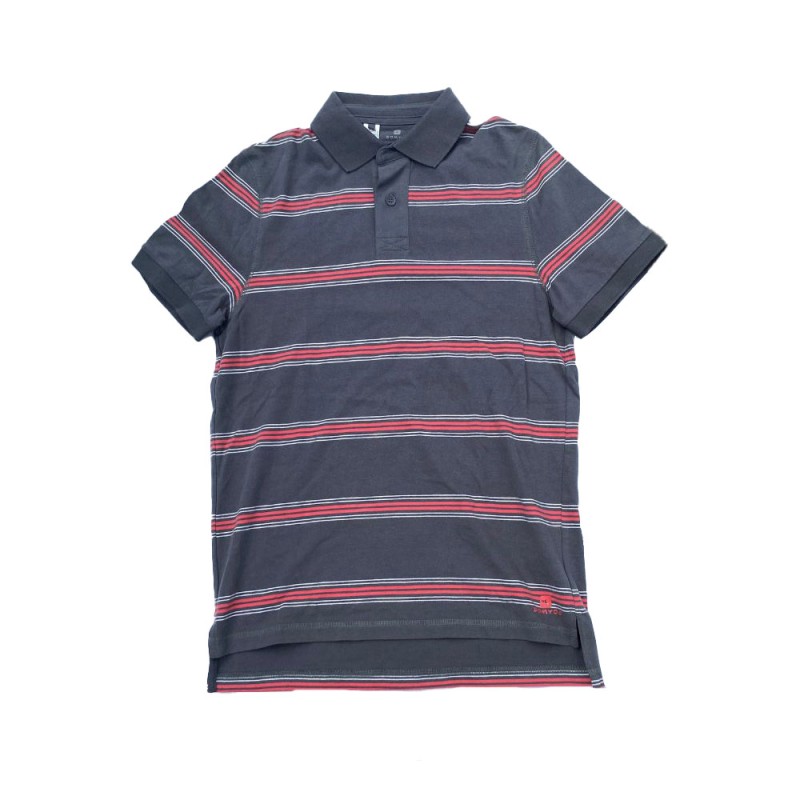 Domyos EL2 gestreiftes graues Poloshirt DOMYOS - 1
