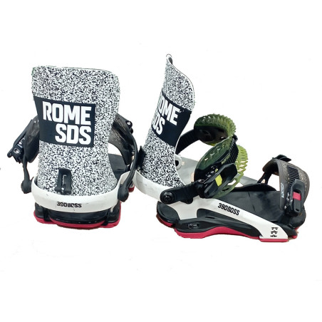 Fixations De Snowboard Rome 390 Boss blanc