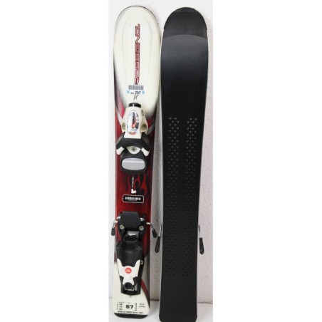 Pack Ski Rossignol Bandit + Bindungen Comp Kid-Rot - zustand 1