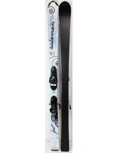 Pack Ski Salomon Amber 500 + Befestigungen 609 Blau - zustand 3