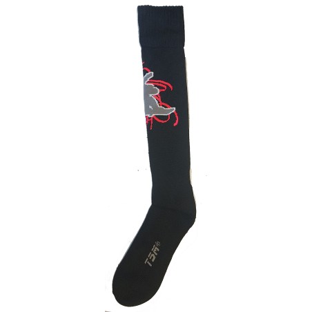 Ski-socken Thermolite Schwarz / Rot