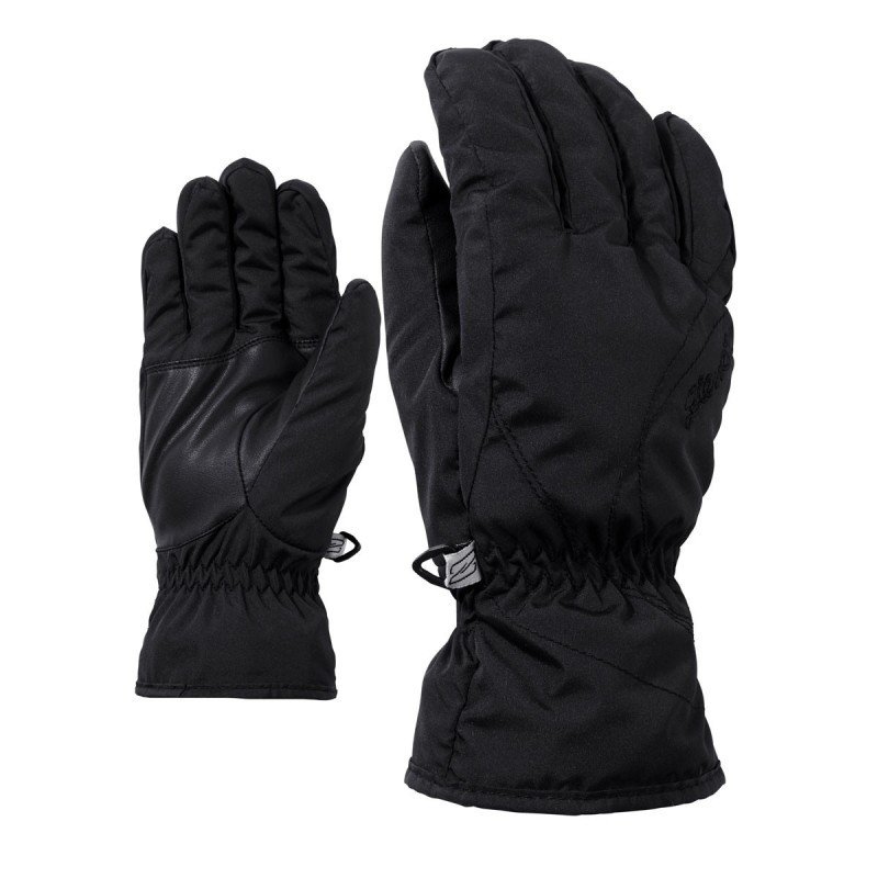 black ski gloves