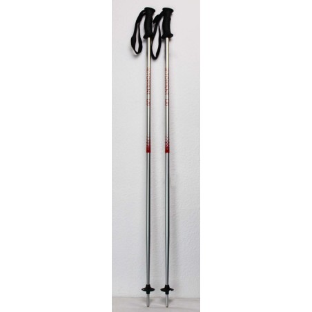 Bâtons de Ski Torrent Alu Argent / Rouge 120