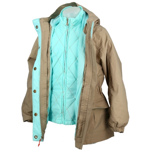 Chaqueta de esquí de Quechua Kutuna 3-en-1 Beige / Azul