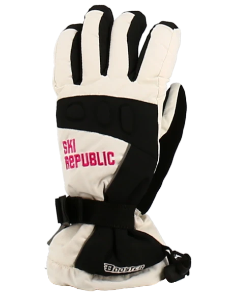 Republic Ski Booster Guantes de esquí Blanco / Negro Republic Ski Booster Guantes de esquí Blanco / Negro