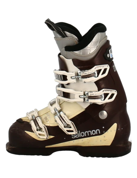 Salomon Divine 550 Weisse / Braune Skischuhe
