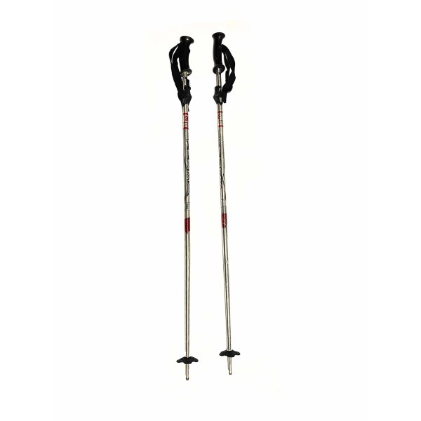 Kerma Telescopic Ski Poles Silver / Red