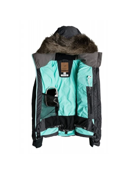 Chaqueta de esquí Roxy Snowstorm gris oscuro ROXY - 3 Chaqueta de esquí Roxy Snowstorm gris oscuro ROXY - 3