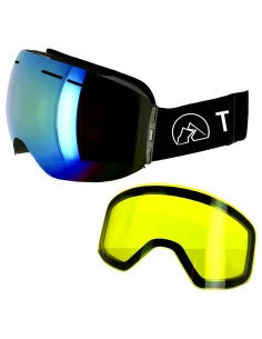 Skimaske Torrent OTG HB181B Schwarz + zusätzliche Linse Gelb